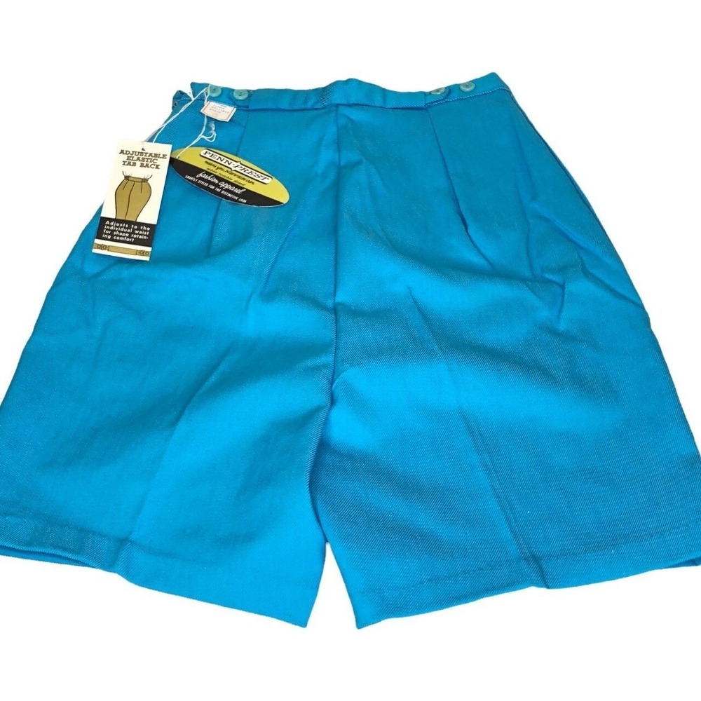 VTG 60's Penneys Shorts Blue Sz 12 Deadstock NWT Rockabilly Pinup Mod Retro Mid